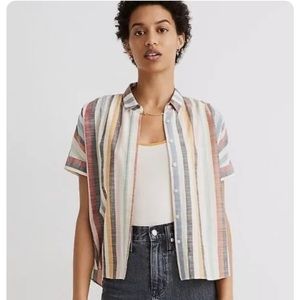 Madewell Rainbow Button Down - Cropped Style